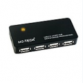 MS-Tech 4 Port Hub, USB 2.0 passief Zwart
