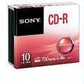 Sony CD-R80            10 stuks Slimcase 48x