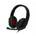 LogiLink Stereo Headset met Microphone zwart/rood